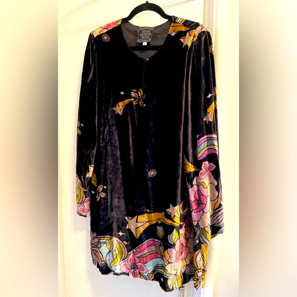 Johnny Was velvet mini dress